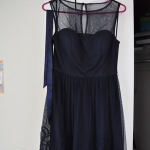 Bridesmaid Prom cocktail dress navy blue